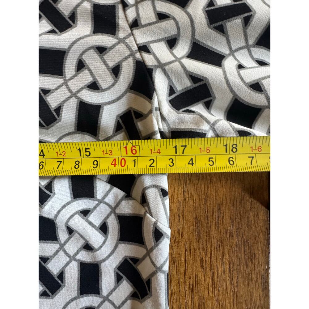Laundry by Design Black White Chain Print Shift Dress Size 2 - Picture 6 of 9